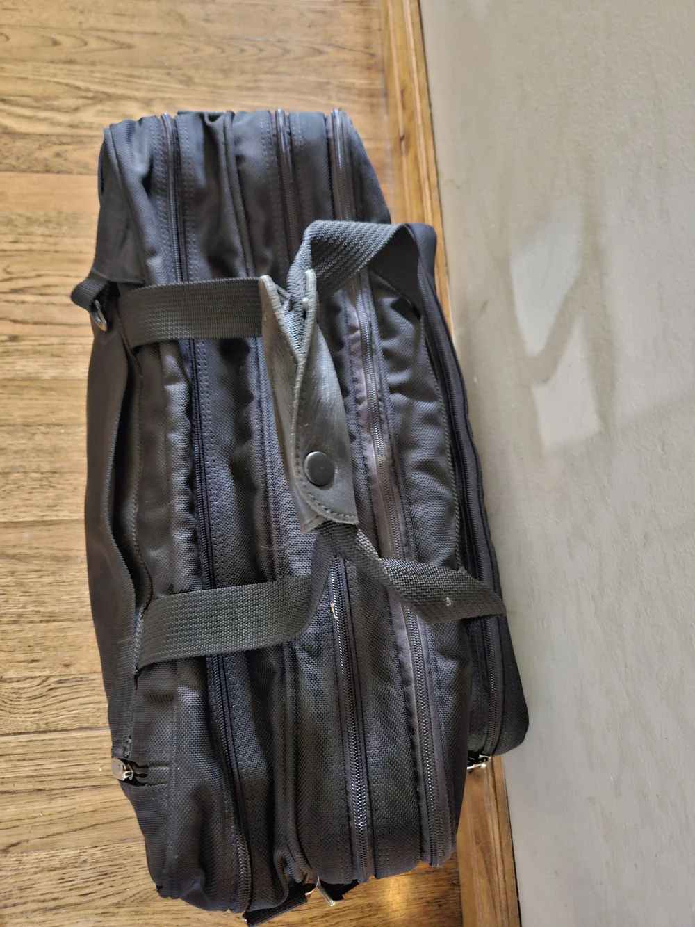 Victorinox Black Travel Duffel with Front Zip Pocket and Shoulder Strap